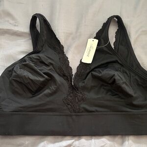 Soma Black Lace V-Neck Bralette